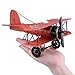 Vintage Airplane Model Metal Handicraft, Wrought Iron Aircraft Biplane, for Photo Props/Christmas/Home Decor/Ornament (Orange)