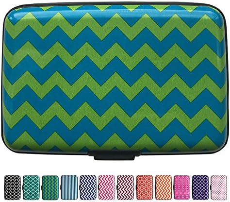 RFID Credit Card Case Protector Wallet by Travel SAFE Gear (Green Blueberry)
