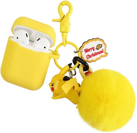 Amazon Co Jp Hengtongwanda Airpodケース 漫画かわいいシリコンケースセット ワイヤレスbluetoothイヤホンケース ピカチュウカバー Color Yellow ホーム キッチン