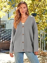 LILLUSORY Women's Cashmere Fall Cardigan 2023 Open