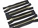 YAKA 20pcs Jeans Zippers Black Zippers Brass Black 4 inch