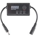 Aquarium Light Timer Dimmer, LED Lighting Controller with Gradient On/Off, 100-Level Dimming, 8-Set Timer &amp; Memory for Fish Tank Light