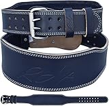 RDX Weight Lifting Belt Cow Hide Leather Double Prong 4