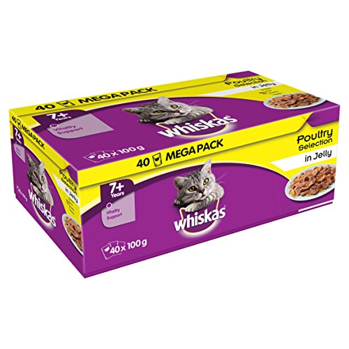 Whiskas 1+ poultry in jelly 40x 100g (4770608250416)