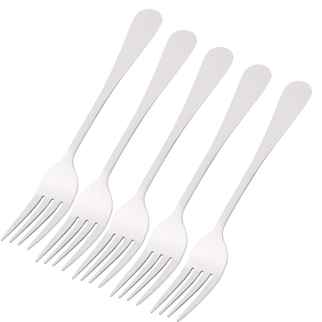 Sourcingmap Stainless Steel Forks 5 Pcs Salad Dinner Fork Tableware Dinnerware for Dessert Eating Cooking 6.8 Inch