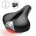 Comfort Bike Seat - Inofia Professional Bicycle Saddle, GEL Memory Foam, Dual Shock Absorbing Ball, LED Taillight, Waterproof Artificial Leather BONUS Wrench and Clamp