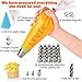 Russian Piping Tips Set 94 Pcs - Cake Decorating Supplies Baking Supplies with 29 Icing Flower Frosting Tips 3 Ball Piping Tips 47 Thickened Pastry Bags Cupcake Decoration Tips Kitchen Gift Box