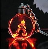 Dragon Ball Dragonball Z Son Super Saiyajin Goku Crystal Key Chain LED
