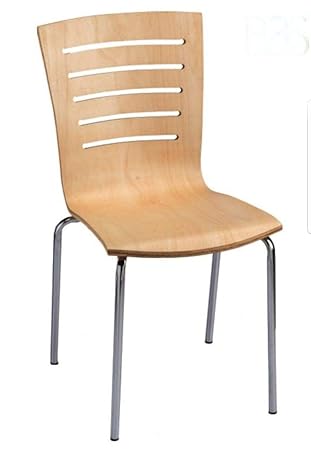 Shree Chrome Finish Bent Ply Single Mould Wooden Dining Chair