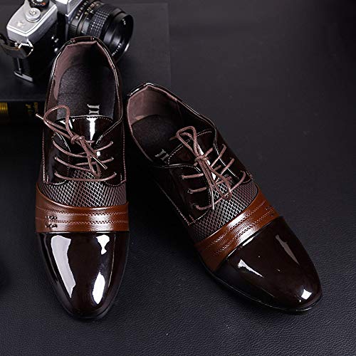 Gift Ideas!!! Teresamoon Men Business Shoes Fashion Casual Oxford Shoes Lace-Up Pointed Shoes