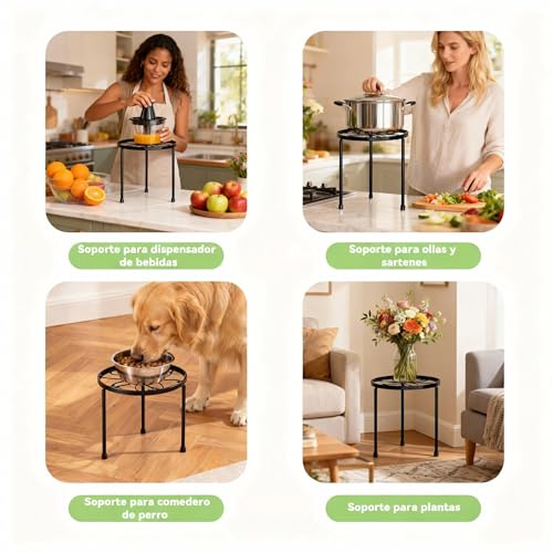 Paquete de 5 Soportes Para Plantas De Metal, Soporte para Macetas para Exteriores y Interiores, Soporte Redondo Para Exhibir Estante para Plantas en Niveles