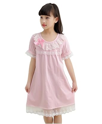 Amazon Fevon ネグリジェ キッズ 女の子 パジャマ 半袖 夏 ルーム Amazon Fevon ネグリジェ キッズ 女の子 パジャマ 半袖 夏 ルーム