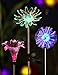 BRIGHT ZEAL Set of 3 Solar Powered Garden Stake Light with Vivid Figurines in Life Size - Lily, Dandelion, Sunflower - Led Solar Patio Lights - Garden Decor Solar Lights Stake Lights 2047N
