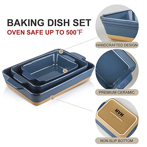 HVH Baking Dish Set, 9x13 Baking Dish, Large Casserole Dish Set
