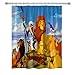 GOODCARE Kids and Children's Cartoon Shower Curtain for Bathroom, Lion King Pattern Machine Washable Waterproof Fabric Shower Curtains with Hooks, 71x71Inch