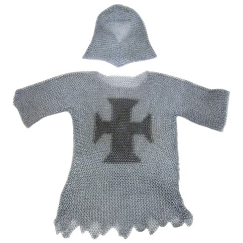 Armor Venue - Templar Chainmail with Hood - Grey - One Size
