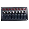 Amarine-made-8-Gang-Red-LED-Indicators-Rocker-Circuit-Breaker-Waterproof-Marine-Boat-Rv-Switch-Panel-PN-CB8-R