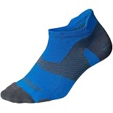 2XU Vectr Light Cushion No Show Socks, Running Socks for Training, Sports &amp; Everyday Wear - Blue/Grey - Size Medium (Men's Size 6-8.5, Women's Size 7.5-9.5)