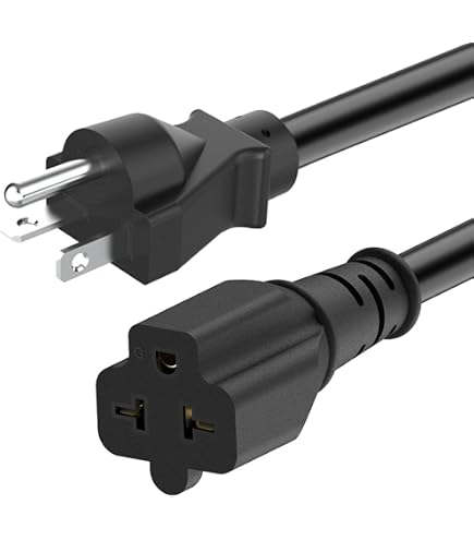 Parkworld Verlängerungskabel NEMA 5-20 – 5-20P Auf 5-20R, 125V 20A, UL-zertifiziert, 10 Fuß
