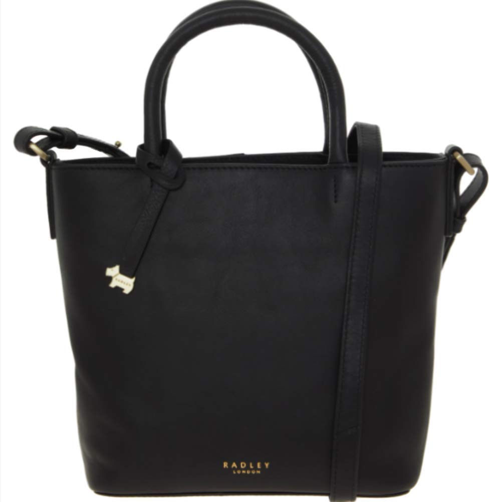 RADLEY Small Black Leather Bucket Bag