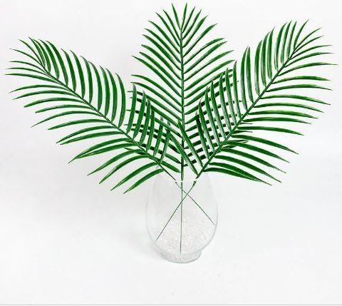 URTop 10Pcs Artificial Ombre Kwai Leafs Branch Fake Palm Plants Grass Flower For Home Wall Garden Wedding DIY Decoration
