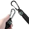 Techion-Paracord-Survival-Keychain-Compass-60-inch-Disassembled-Length-7-inch-Braided-Strong-Paracord-Keychain-with-Key-Ring-Compass-Carabiner-and-Quick-Release-Clip