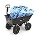 Gorilla Carts GOR866D Heavy-Duty Garden Poly Dump Cart with 2-In-1 Convertible Handle, 1,200-Pound Capacity, 40-Inch by 25-Inch Bed, Black Finish