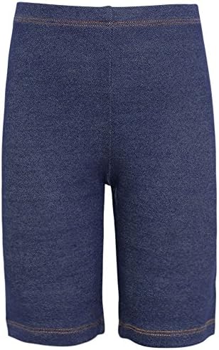 Lipstik Little Girls Blue Solid Color Cotton Spandex Casual Shorts 5