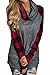 Womens Turtleneck Tops Plaid Patchwork Shirts Oversized Tunic Long Sleeve Pullover By Brilanter …
