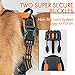 rabbitgoo Dog Harness No Pull with 2 Leash Clips, Adjustable Soft Padded, Reflective Oxford No Choke Pet Vest with Easy Control Handle for Large Dogs,Orange,L