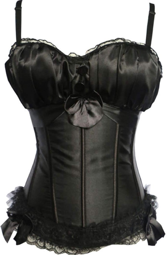 GNKJYYT Damen ÜberbrustBustier Abnehmbare Träger Satin Korsetts