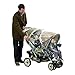 NUBY Deluxe Double Stroller Rain Cover - Tandem Weather Shield, Waterproof, Windproof, Ventilation, Clear Vinyl