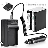 Kastar Battery (1-Pack) and Charger for Sony NP-F970 NP-F960 F970 F960 F975 F950 and DCR-VX2100 HDR-AX2000 FX1 FX7 FX1000 HVR-HD1000U V1U Z1P Z1U Z5U Z7U HXR-MC2000U FS100U FS700U and LED Video Light