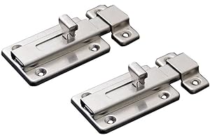 NELXULAS Stainless Steel Door Latch Sliding Lock Barrel Bolt (3-1/2")