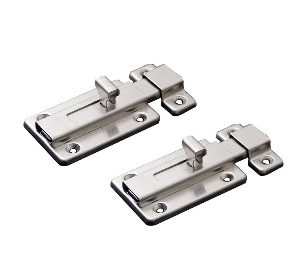 NELXULAS Stainless Steel Door Latch Sliding Lock Barrel Bolt (3-1/2")