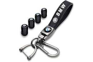 ATHCHU Car Tire Valve Stem Caps with Metal Keychain Replacement for BMW 1 3 5 6 Series X1 X3 X7 X5 X6 Z4 7 Series with Car Logo Keychains car Accessories