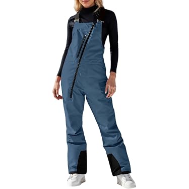 Salopette De Ski Femme HIEEKDER - Pantalon De Neige Imperméable Isolé - Taille M - Gris - Neuf