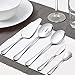 LIANYU 45-Piece Silverware Set with Serving Pieces, Stainless Steel Cutlery Flatware Set Service for 8, Mirror Finish, Dishwasher Safe