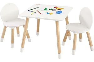 VEVOR Kids Table and 2 Chairs Set, Toddler Table and Chair Set, Children Multi-Activity Table for Art, Craft, Reading, Learni