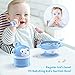 BabyKing Baby Feeding Set, Harmless & Cartoon, Baby Suction Bowl Set, Children Tableware Set, Suction Bowl, Spoons Forks Set, Milk Powder Dispensers for Baby's 3 Meals (Blue)