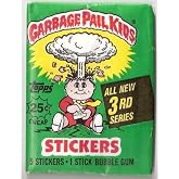 Topps Garbage Pail Kids Series 3 Wax Pack - 1 Factory Sealed Wax Pack of 5 Cards - Mint Condition - Unisex - Pop Culture - Baseball - MLB - 1986 - Collectible Card Pack