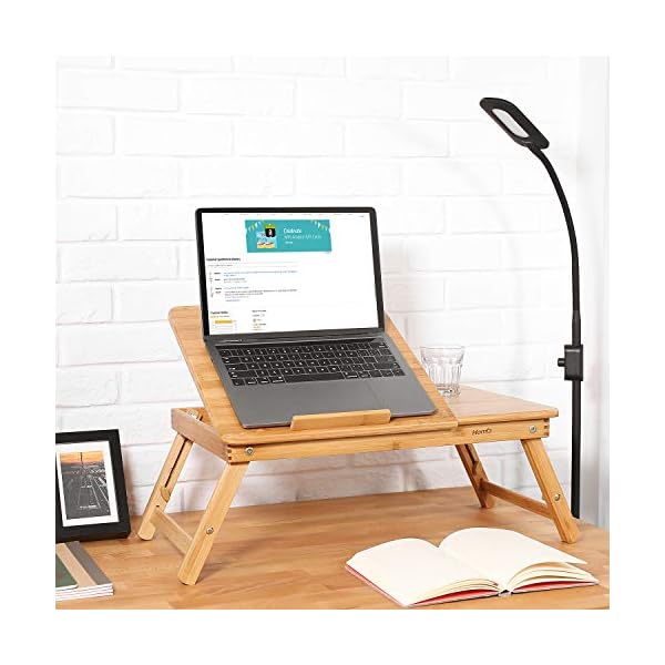 Homfa-Bamboo-Laptop-Table-Adjustable-Folding-Radiating-Table-5-Level-Bed-Tray-with-Drawer Homfa Bamboo Laptop Table Adjustable Folding Radiating Table 5 Level Bed Tray with Drawer