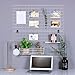 Kaforise Painted Wire Wall Grid Panel, Multifunction Photo Hanging Display and Wall Storage Organizer, Pack of 2, Size 15.8