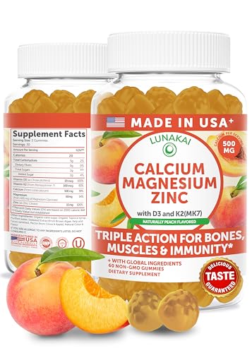 Lunakai Calcium Magnesium Zinc Gummies