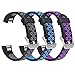 SKYLET Bands Compatible with Fitbit Ace Kids/Fitbit Alta Hr Bands Women Men, 3 Pack Soft Breathable Sport Wristbands Compatible with Fitbit Alta Small Large Black