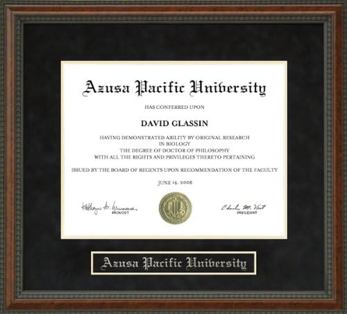 Azusa Pacific University (APU) Diploma Frame - Burl