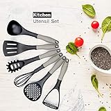 Kitchen Set, 7 Piece Cooking Utensils & Grater Shredder Hanger Holder, Nonstick, Household Items
