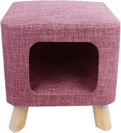 Zcy Nid De Chat Lit Dormir L Hiver Boite De Lit De Chat Cabane Confortable Chat Grotte Lit Tabouret Meubles Pour Animaux Color Pink Size S Amazon Fr Animalerie