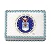 Whimsical Practicality Air Force Emblem Edible Icing Cake Image Topper
