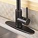 KINGO Farmhouse Single Hole Oil Rubbed Bronze Stainless Steel Spring Kitchen Faucet, Matte Black Tall Kitchen Sink Faucet with Pull Down Sprayer